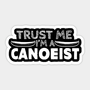 Canoeist Joke River Sport Lake Camping Sticker